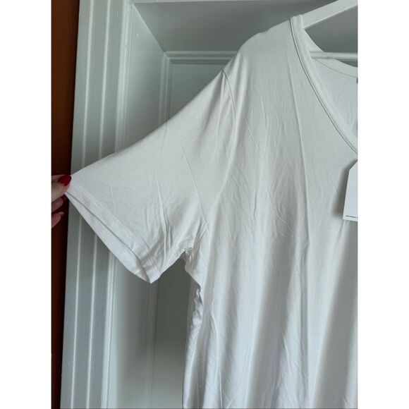 Universal Standard White Martha V-Neck Stovepipe Sleeve T-Shirt sz XL NWT - Picture 6 of 12